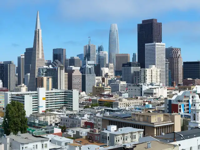 Downtown San Francisco skyline with the Transamerica Pyramid